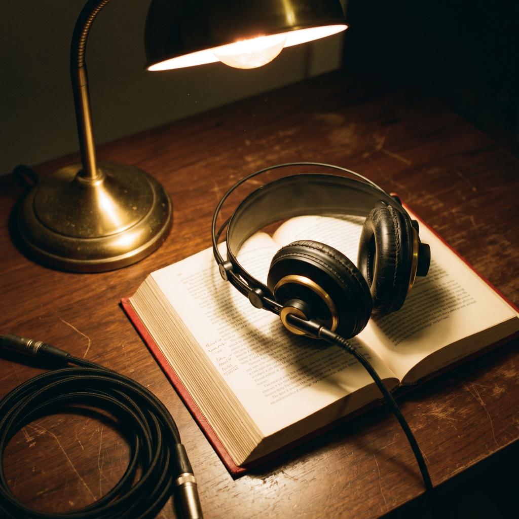 Author podcast interview setup — mic, framing, talking points